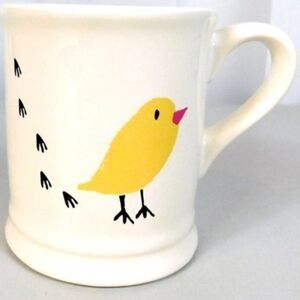 Magenta Yellow Bird Ceramic Mug
